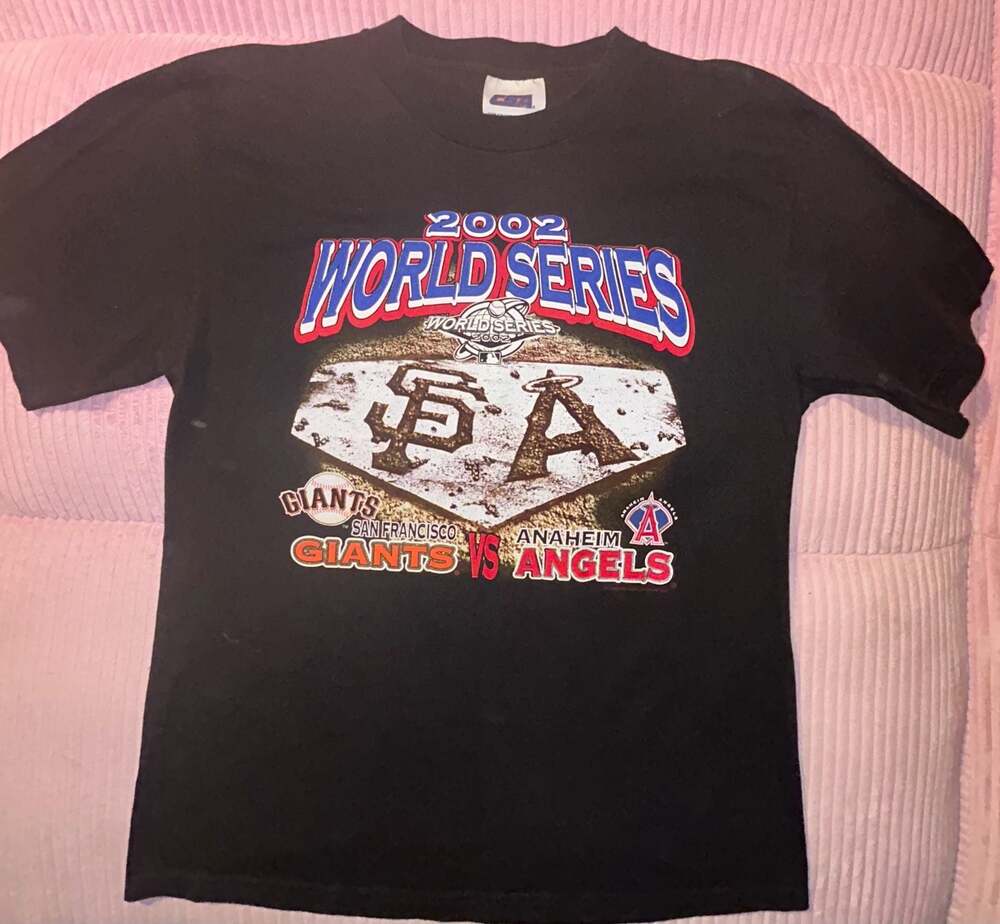 Vintage 2002 World Series Giants vs Anaheim Angels MLB Graphic Tee